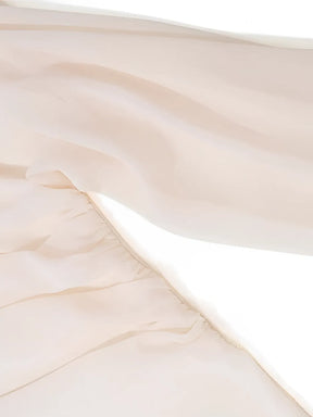 Blusa Feminina Manga Longa com Flor em Chiffon Modern Ella